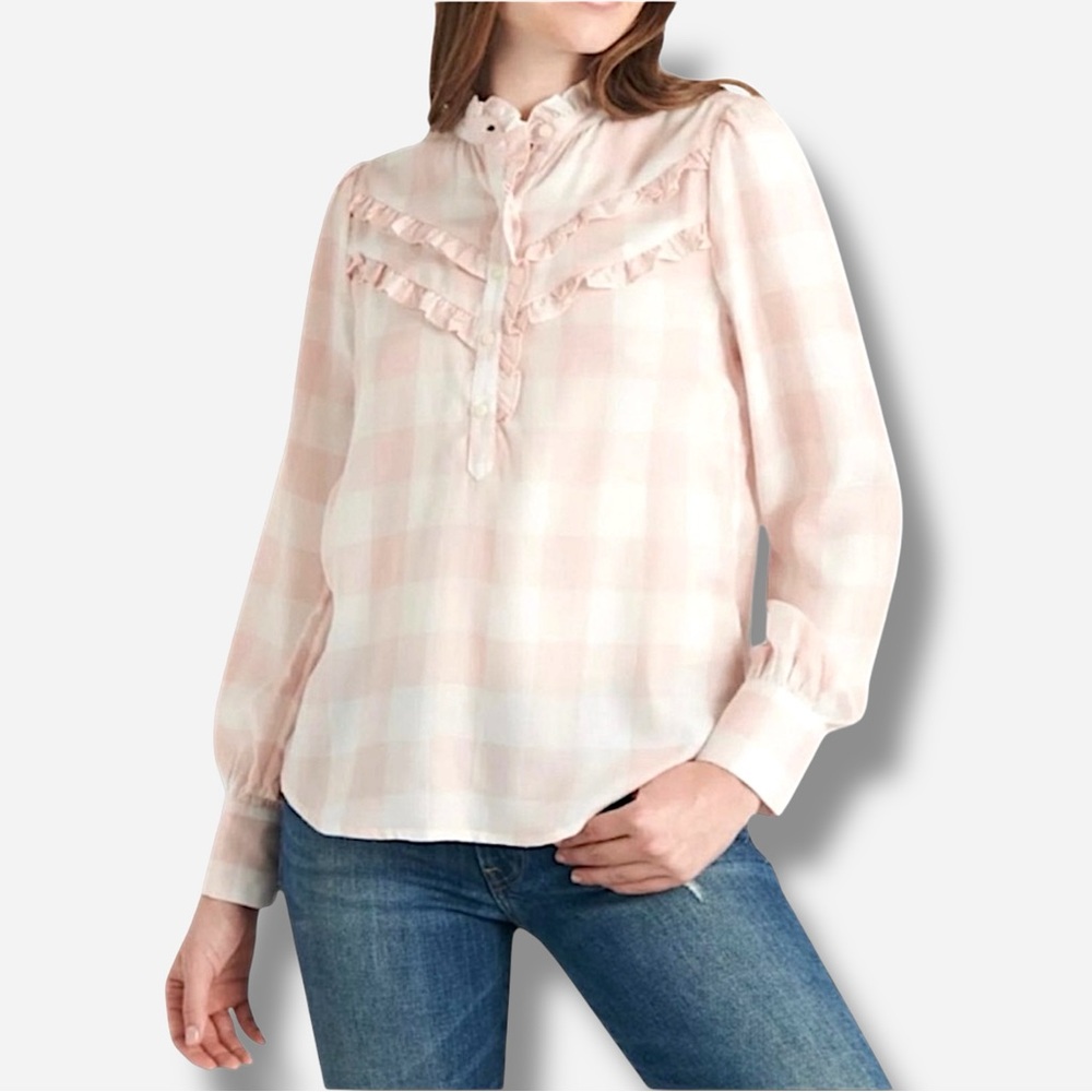 🌸New🌸 Lucky Brand Ruffled Long Sleeve Blouse S
